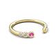 5 - Makena Pink Sapphire and Yellow Sapphire Open Wedding Band 