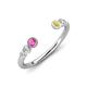 4 - Makena Pink Sapphire and Yellow Sapphire Open Wedding Band 