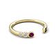 5 - Makena Rhodolite Garnet and Black Diamond Open Wedding Band 
