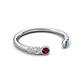 5 - Makena Rhodolite Garnet and Blue Diamond Open Wedding Band 