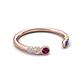 5 - Makena Rhodolite Garnet and Blue Sapphire Open Wedding Band 