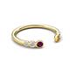 5 - Makena Rhodolite Garnet and Citrine Open Wedding Band 