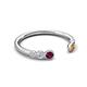 5 - Makena Rhodolite Garnet and Citrine Open Wedding Band 