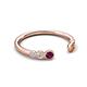 5 - Makena Rhodolite Garnet and Citrine Open Wedding Band 
