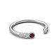 5 - Makena Rhodolite Garnet and Peridot Open Wedding Band 