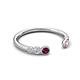 5 - Makena Rhodolite Garnet and Pink Sapphire Open Wedding Band 