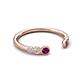5 - Makena Rhodolite Garnet and Pink Tourmaline Open Wedding Band 