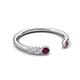 5 - Makena Rhodolite Garnet and Pink Tourmaline Open Wedding Band 