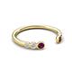5 - Makena Rhodolite Garnet and Red Garnet Open Wedding Band 