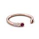5 - Makena Rhodolite Garnet and Red Garnet Open Wedding Band 
