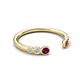 5 - Makena Rhodolite Garnet and Ruby Open Wedding Band 