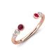 4 - Makena Rhodolite Garnet and Ruby Open Wedding Band 