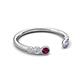 5 - Makena Rhodolite Garnet and Tanzanite Open Wedding Band 