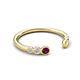 5 - Makena Rhodolite Garnet and Yellow Diamond Open Wedding Band 