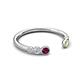 5 - Makena Rhodolite Garnet and Yellow Diamond Open Wedding Band 