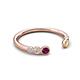 5 - Makena Rhodolite Garnet and Yellow Diamond Open Wedding Band 