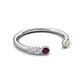 5 - Makena Rhodolite Garnet and Yellow Sapphire Open Wedding Band 