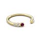 5 - Makena Rhodolite Garnet and Yellow Sapphire Open Wedding Band 