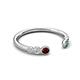 5 - Makena Red Garnet and Created Alexandrite Open Wedding Band 