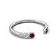 5 - Makena Red Garnet and Black Diamond Open Wedding Band 
