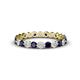 1 - Valerie 3.00 mm Blue Sapphire and Diamond Eternity Band 