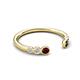 5 - Makena Red Garnet and Black Diamond Open Wedding Band 