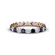 1 - Valerie 3.00 mm Blue Sapphire and Diamond Eternity Band 
