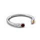 5 - Makena Red Garnet and Citrine Open Wedding Band 