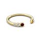 5 - Makena Red Garnet and Citrine Open Wedding Band 