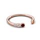5 - Makena Red Garnet and Citrine Open Wedding Band 
