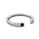5 - Makena Red Garnet and Peridot Open Wedding Band 