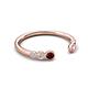 5 - Makena Red Garnet and Pink Sapphire Open Wedding Band 