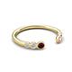 5 - Makena Red Garnet and Pink Sapphire Open Wedding Band 