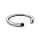 5 - Makena Red Garnet and Pink Tourmaline Open Wedding Band 
