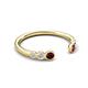 5 - Makena Red Garnet and Rhodolite Garnet Open Wedding Band 