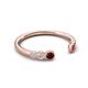 5 - Makena Red Garnet and Ruby Open Wedding Band 