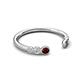 5 - Makena Red Garnet and Smoky Quartz Open Wedding Band 