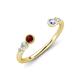 4 - Makena Red Garnet and Tanzanite Open Wedding Band 