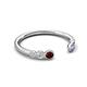 5 - Makena Red Garnet and Tanzanite Open Wedding Band 