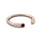 5 - Makena Red Garnet and Yellow Diamond Open Wedding Band 
