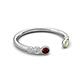 5 - Makena Red Garnet and Yellow Diamond Open Wedding Band 