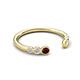 5 - Makena Red Garnet and Yellow Diamond Open Wedding Band 