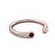 5 - Makena Red Garnet and Yellow Sapphire Open Wedding Band 