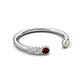 5 - Makena Red Garnet and Yellow Sapphire Open Wedding Band 