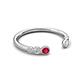 5 - Makena Ruby and Lab Grown Diamonds Open Wedding Band 