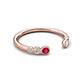 5 - Makena Ruby and Lab Grown Diamonds Open Wedding Band 