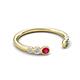 5 - Makena Ruby and Created Alexandrite Open Wedding Band 