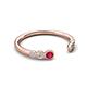 5 - Makena Ruby and Created Alexandrite Open Wedding Band 