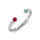 4 - Makena Ruby and Created Alexandrite Open Wedding Band 