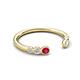 5 - Makena Ruby and Aquamarine Open Wedding Band 